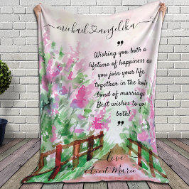 Cadeau voor Passen getrouwd met aangepast bericht Fleece Deken