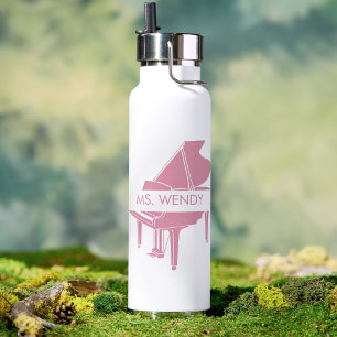 Cadeau voor pianolerares Grand Piano Waterfles