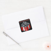 Cadeau voor pretkerskool vierkante sticker (Envelop)