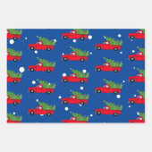 cadeau voor rode kerstauto ' s inpakpapier vel (Voorkant)