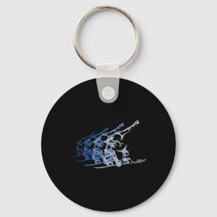 cadeau voor snowboarder Wintersport Retro Sno Sleutelhanger