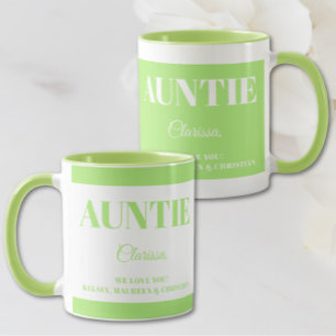 Cadeau voor Tante met Namen Koffie Mok