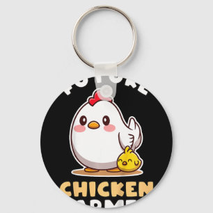 Cadeau voor toekomstige kippenboer voor boerenkind sleutelhanger