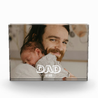 Cadeau voor vader, 'Dad Est', aandenken voor nieuw Fotoblokken