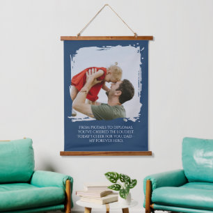 Cadeau voor vader en dochter – Persoonlijke foto m Hangend Wandkleed