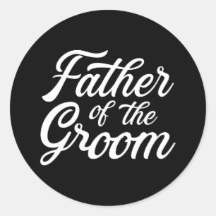 Cadeau voor vader van de bruidegom trouwen of vrij ronde sticker