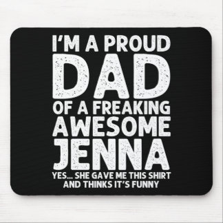 Cadeau voor vader van Jenna Vaderdag Funny Geperso Muismat