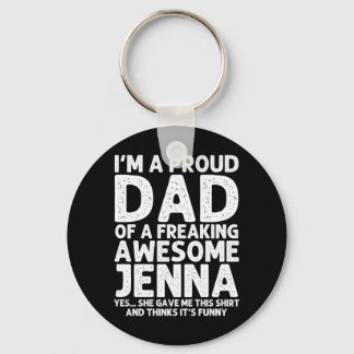 Cadeau voor vader van Jenna Vaderdag Funny Geperso Sleutelhanger