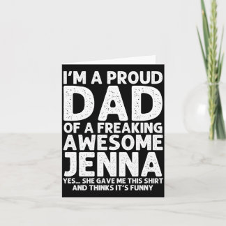 Cadeau voor vader van Jenna Vaderdag Grappig Geper Kaart