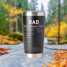 Cadeau voor Vaderdag met voedingsfeiten voor papa