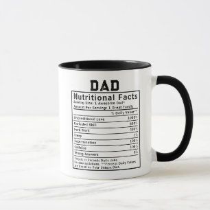 Cadeau voor Vaderdag met voedingsfeiten voor papa Mok