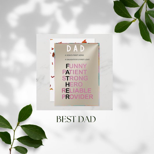 Cadeau voor Vaderdag of Vaderdagkaart Feestdagenkaart