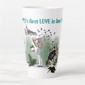 Cadeau voor Vaderdag van de dochter Latte Mok (Voorkant)