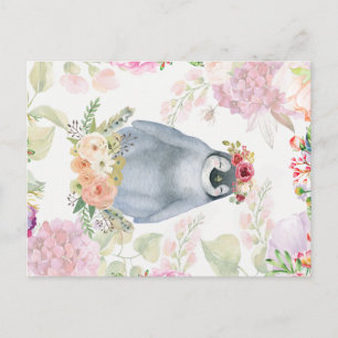 Cadeau voor verjaardag van lieve pinguïn dochter, briefkaart
