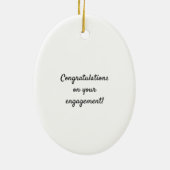 cadeau voor verloving van Penguin Keramisch Ornament (Achterkant)