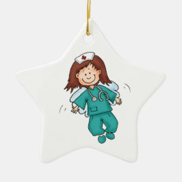 Cadeau voor verpleegkundige - Personaliseren met n Keramisch Ornament