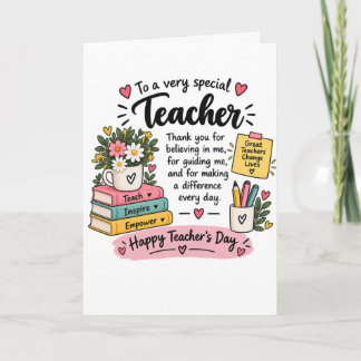 Cadeau voor waardering van leraren | Gelukkige Dag Kaart