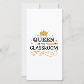 Cadeau voor waardering van leraren – Koningin van Bedankkaart