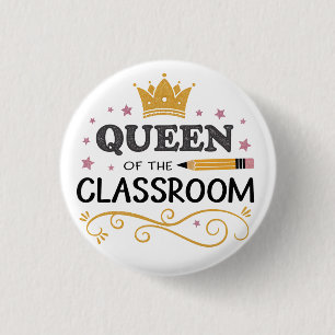 Cadeau voor waardering van leraren – Koningin van Ronde Button 3,2 Cm
