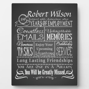 cadeau voor werknemers met ouderdomspensioen voor fotoplaat