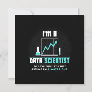 Cadeau voor wetenschapper Ik ben een datawetensc Kaart