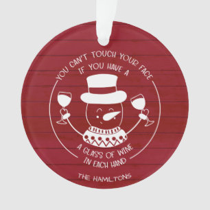 Cadeau voor wijnliefhebbers Grappig 2020 Covid Ker Ornament