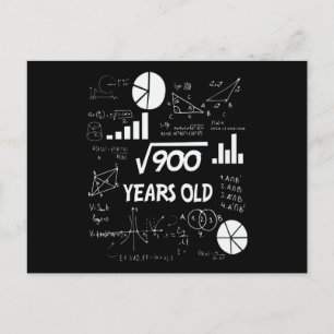 Cadeau voor wiskundeleraar 30e verjaardag briefkaart