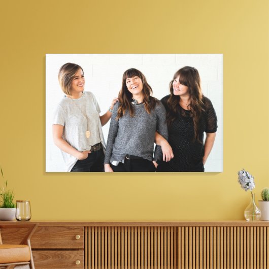 Cadeau voor zusjes - volledige foto-toetsen canvas afdruk (Insitu (Woonkamer))