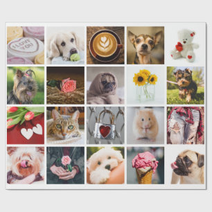 Cadeau VOS PHOTOS papier d'emballage modèle personnalisé