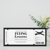 Cadeau Voucher Vlieglessen Piloot Opleiding Kaart (Staand voorkant)