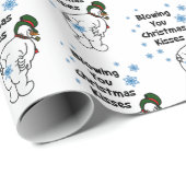 Cadeau Vous soufflant papier d'emballage de baisers de (Coin rond)