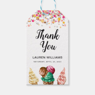 Cadeau-Vrijgezellenfeest met Ice Cream-coating Lab Cadeaulabel