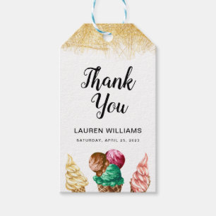 Cadeau-Vrijgezellenfeest met Ice Cream-coating Lab Cadeaulabel