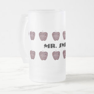 Cadeau waardering mannelijke leerkracht matglas bierpul