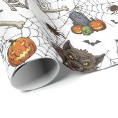 Cadeau 🐺 Werewolf Halloween Papier à enveloppement 🎃 💀 (Coin rond)