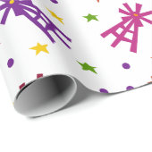 Cadeau Windmills Papier Arrière - plan personnalisé (Coin rond)