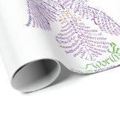 Cadeau World Word Iris Wrapper Papier (Coin rond)