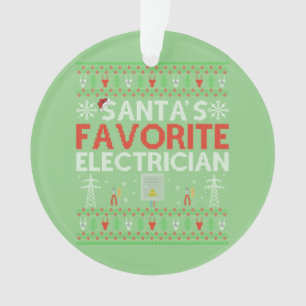 Cadeau Xmas Electricien moche Père Noël aime l'Ele