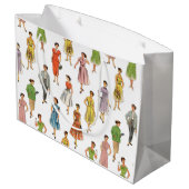 Cadeau-zak (retro-50) groot cadeauzakje (Achterkant Gekanteld)