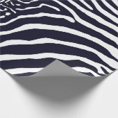 Cadeau Zebra Cowhide Imprimer papier d'emballage noir et  (Coin)