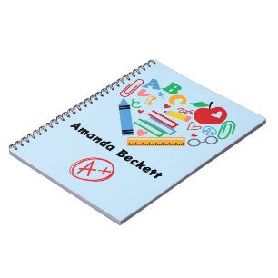 Cadeauagenda voor leraren met schoolbenodigdheden notitieboek