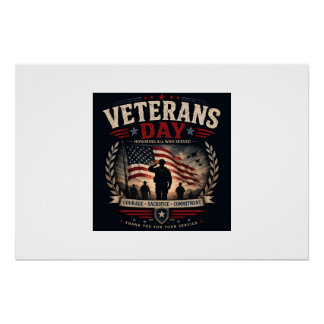 Cadeaubaan voor militaire veteranen - waardering v perfect poster