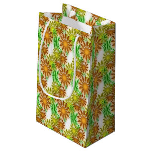 Cadeaubag - 3D Neon Bloemen Klein Cadeauzakje