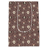 Cadeaubag met hondenprint medium cadeauzakje (Achterkant)