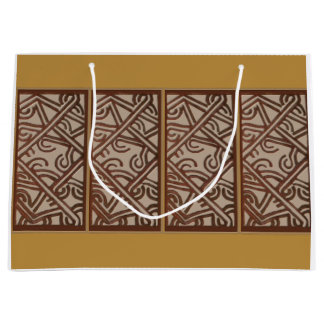 Cadeaubag met kunst uit Nieuw-Guinea Groot Cadeauzakje