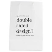 Cadeaubag Uw ontwerp uploaden Medium Cadeauzakje (Achterkant)