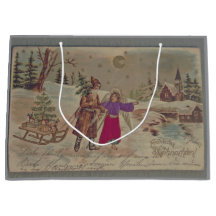 Cadeaubag VINTAGE KERSTSCÈNE