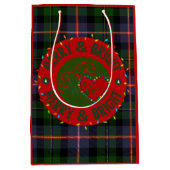 Cadeaubags met Merry & Bright-logo Medium Cadeauzakje (Voorkant)