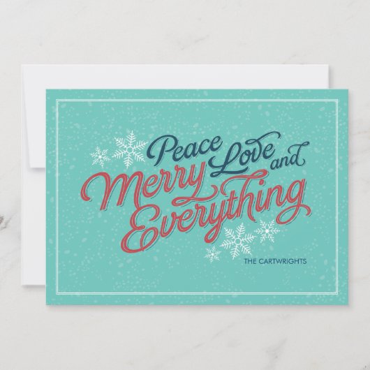 Cadeauband Script Kerstkaart (Voorkant)