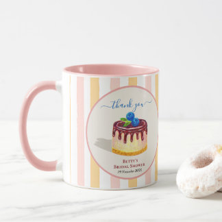 Cadeaubeker Roze Beige Bruiloft Dank Geschenk Mok